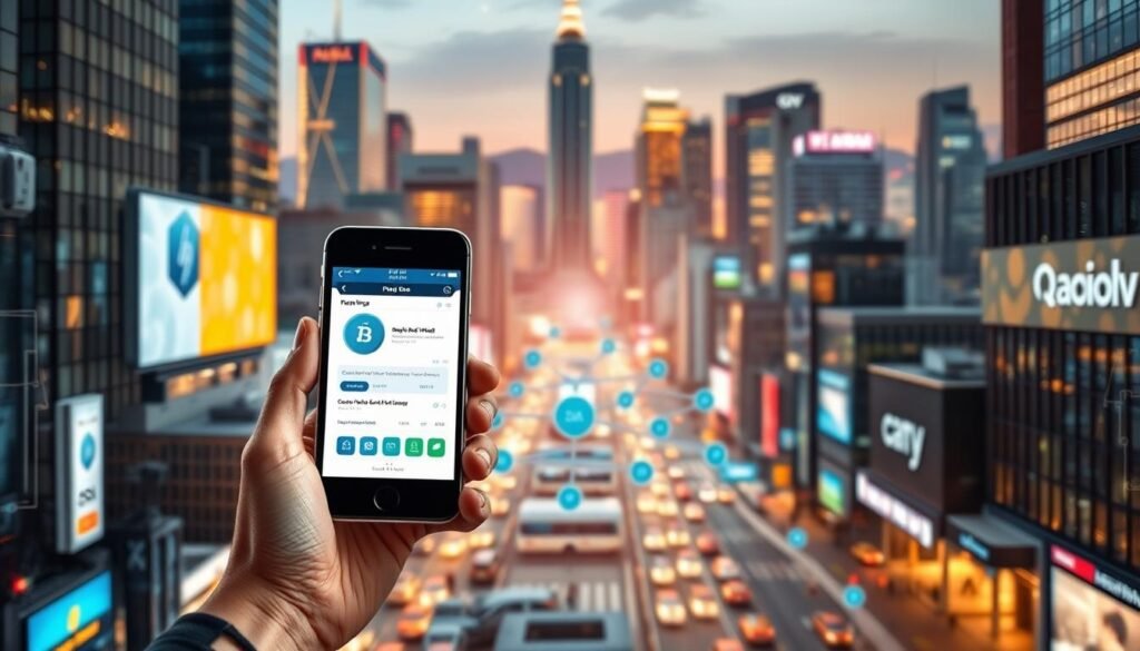 A bustling digital payment landscape, with various payment methods and platforms seamlessly integrated. In the foreground, a smartphone displays a digital wallet, showcasing the ease and convenience of cashless transactions. The middle ground features a network of interconnected devices, representing the infrastructure that enables cross-border and seamless digital payments. In the background, a cityscape with towering skyscrapers and bustling streets symbolizes the economic implications and challenges of the digital payment revolution. The scene is illuminated by a warm, ambient lighting, conveying a sense of progress and innovation. The overall atmosphere is one of modernity, efficiency, and the transformative impact of digital payment systems on the economy.