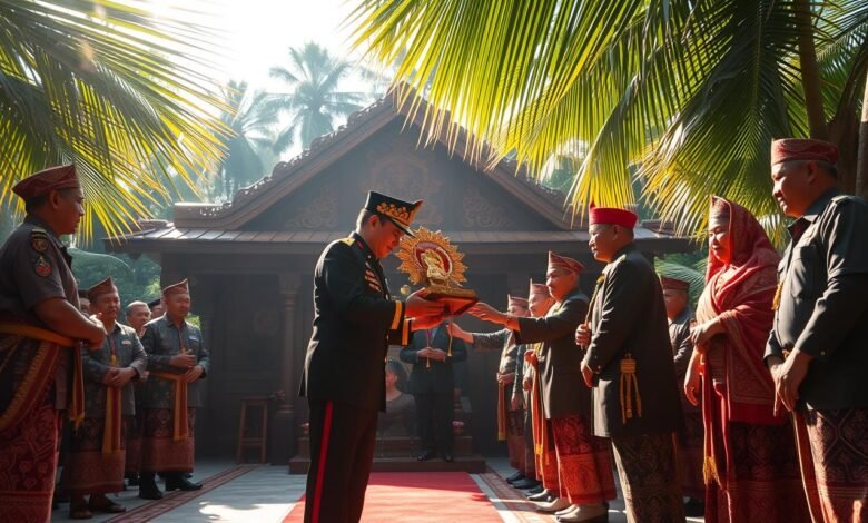Momen Anugerah Adat untuk Kapolri di Riau